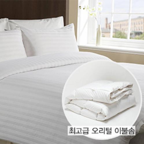 White Dobby + Duck Down Duvet Package